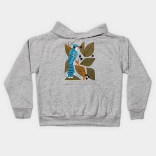 Blue Jay and Berries Kids Hoodie